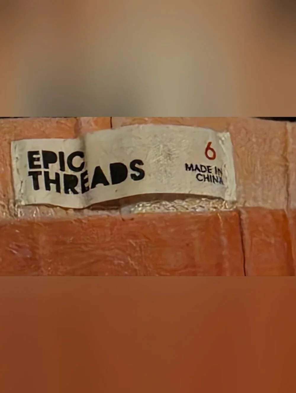 Epic Threads Orange Brick-Textured Top